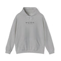 Hush Minimalist Logo Hoodie — Soft White Comfort Pullover