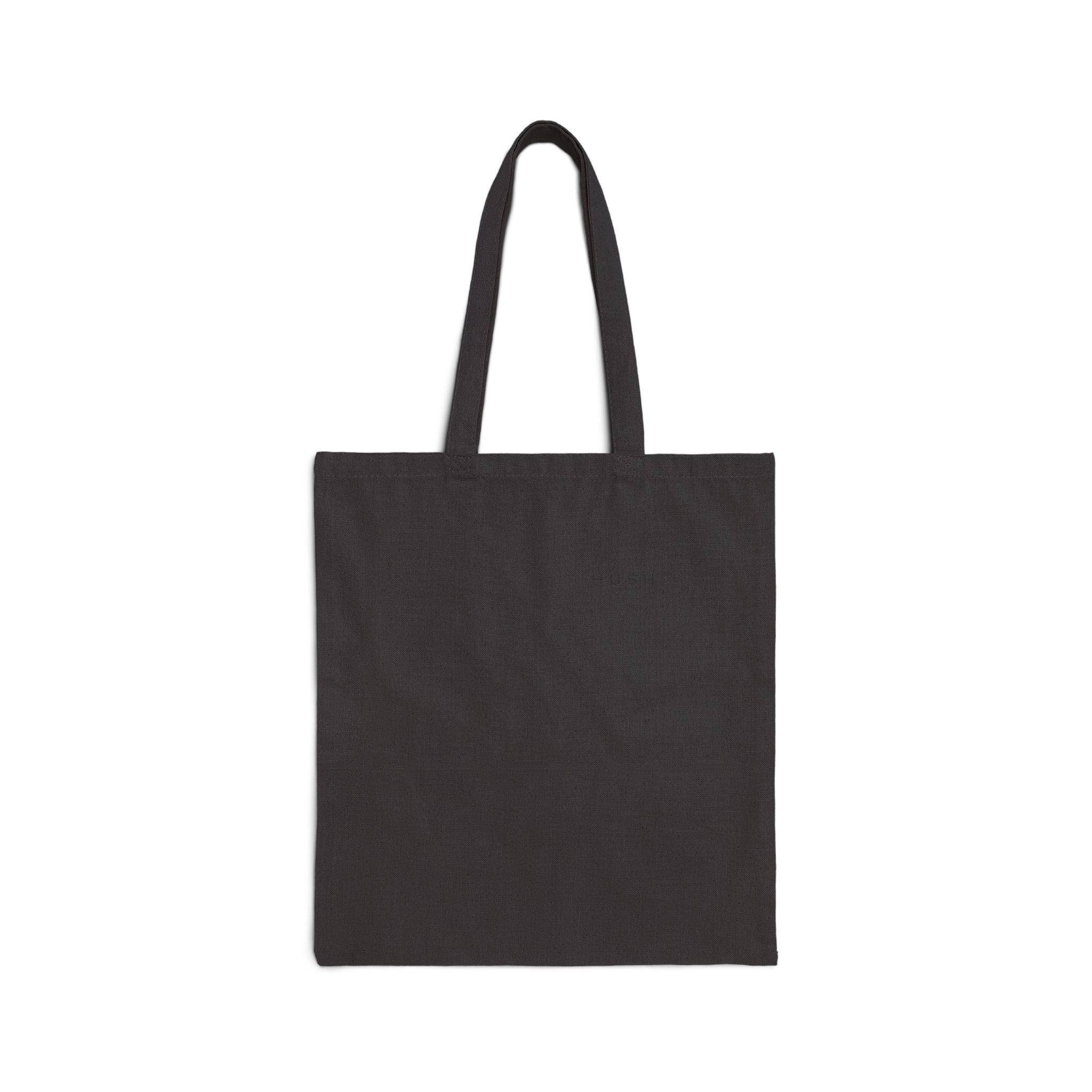 Minimal Canvas Tote Bag — Subtle 'HUSH' Embroidered Cotton Tote