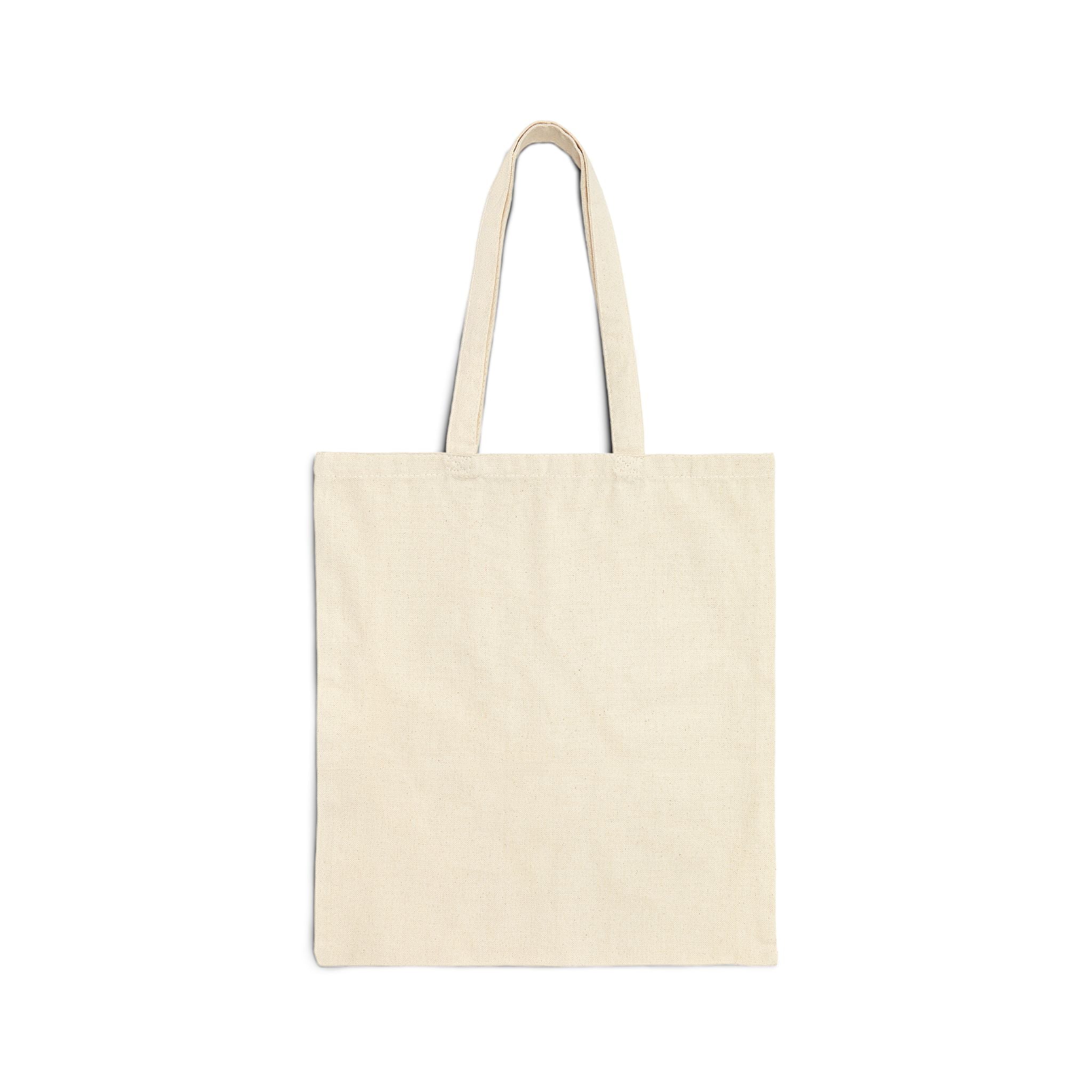 Minimal Canvas Tote Bag — Subtle 'HUSH' Embroidered Cotton Tote