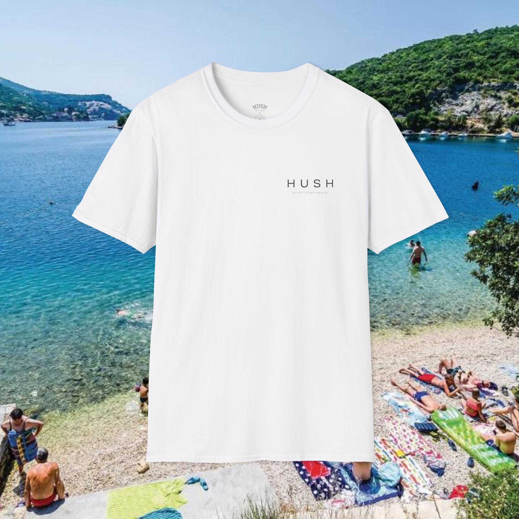 Hush Minimalist Tee — Quiet Confidence Graphic T-Shirt