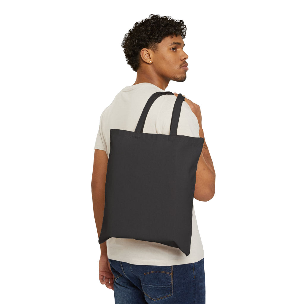 Minimal Canvas Tote Bag — Subtle 'HUSH' Embroidered Cotton Tote