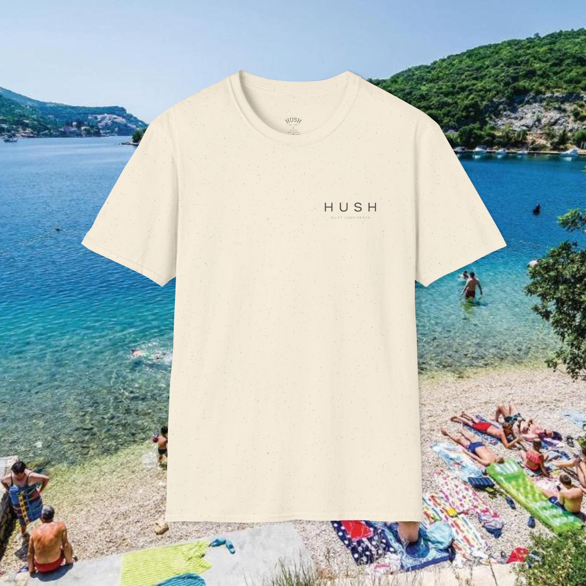 Hush Minimalist Tee — Quiet Confidence Graphic T-Shirt