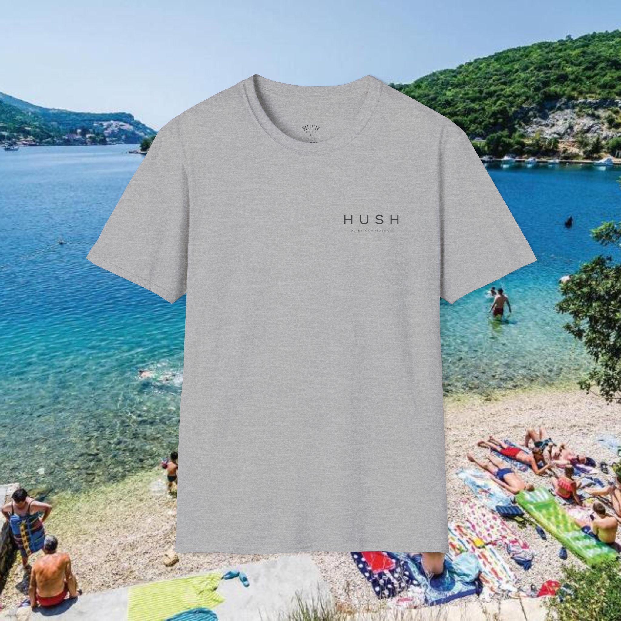 Hush Minimalist Tee — Quiet Confidence Graphic T-Shirt